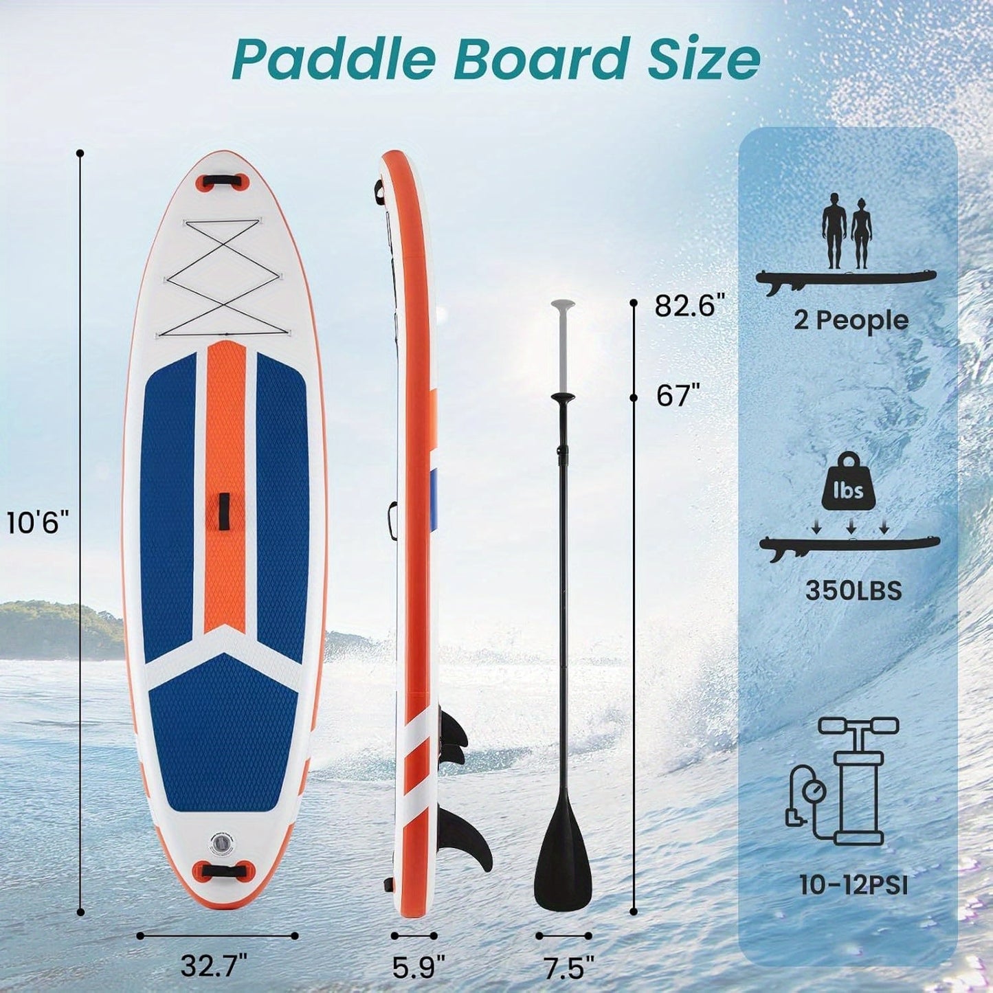 Ultralight Inflatable SUP Board Wide Stable Design Non-Slip EVA Deck Portable Quick-Dry All-Season Performance for All Skill Levels