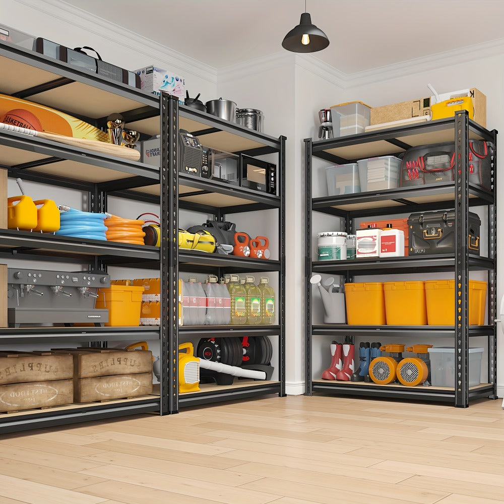 5-Tier Garage Shelving Unit with Adjustable Steel Shelves in Three Size and Capacity Options for Garage, Basement or Workshop