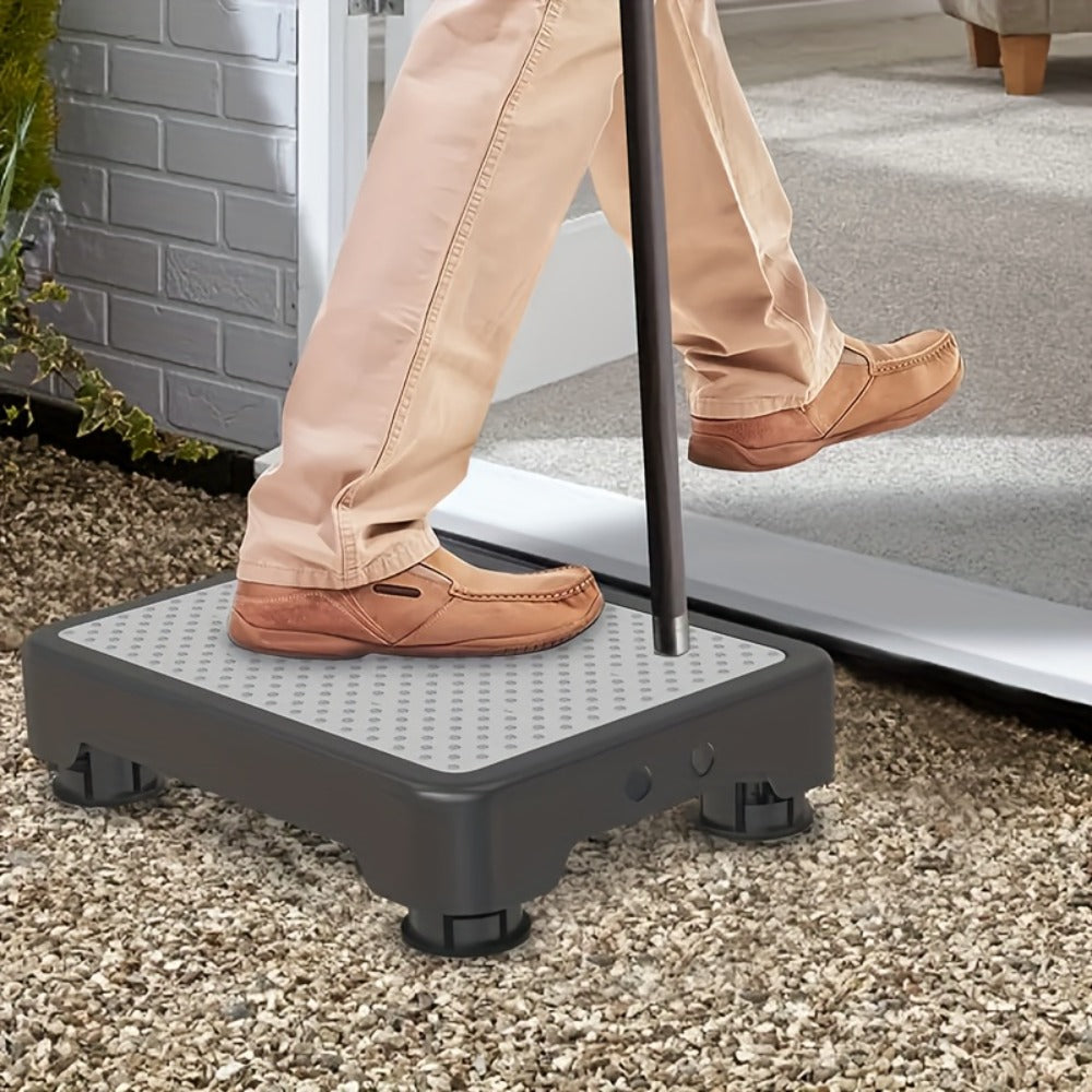 Adjustable One-Step Platform Stool, 18.5 x 15 x 5 Inches with Textured Top and Four Color Options