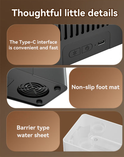 Humidifier Flame-Effect USB Diffuser with Seven LED Colors, Black or White, Single and Two-Pack Options