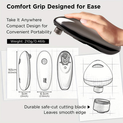 Kitchen Expert Battery Can Opener with One-Touch Control, Circular Rim Operation and Four Colors
