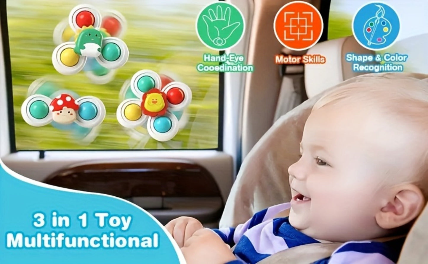 Sensory Stacking Toy Set 3-in-1 for Toddlers & Babies, Hand-Eye Coordination & Fine Motor Skills Activity Kit with Cloth Book