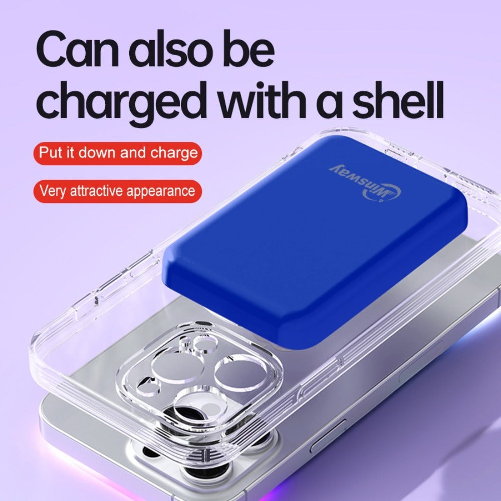 Power Bank Magnetic 5000mAh Mini with Wireless Charging, PD, QC3.0 and Eight Colors for Travel