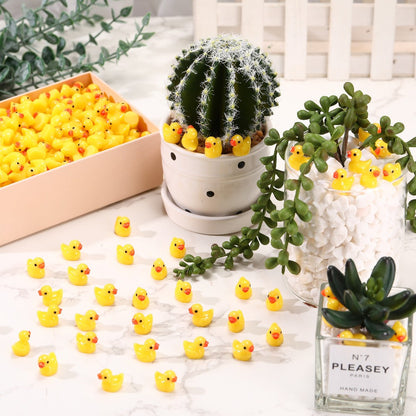 Mini Rubber Ducks Bulk 1200pcs, Tiny Yellow Resin Duck Figures for Hide & Seek Prank, Cruise Ship Duck