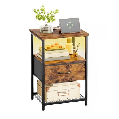 Nightstands shown in the Brown-1 Drawer, 1pc option