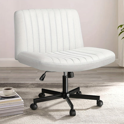 Fabric Office Chair with Cross-Legged Seat and Rolling Wheels detail image - detail view 11