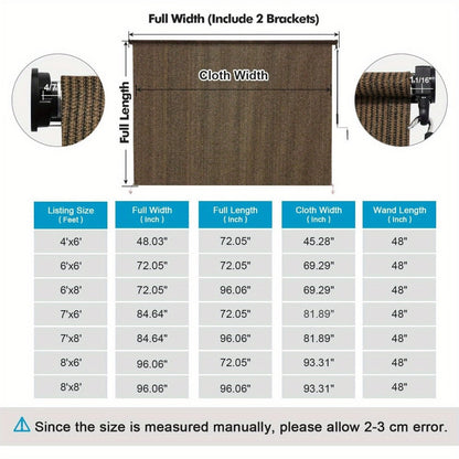 Fabric Outdoor Patio Roller Shade with Multiple Color Options and Added Privacy detail image - detail view 14