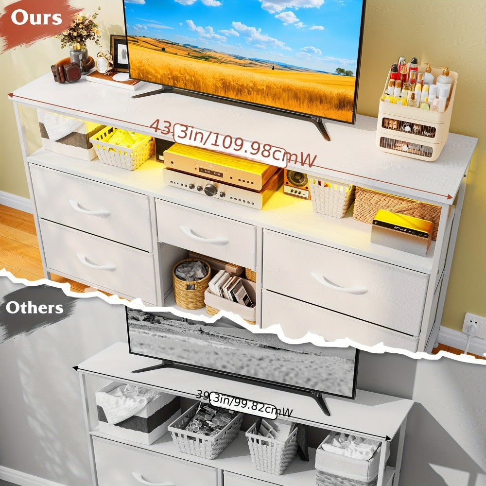 Fabric TV Stand, Media Console Cabinet for Practical Everyday Home Use detail image - detail view 12