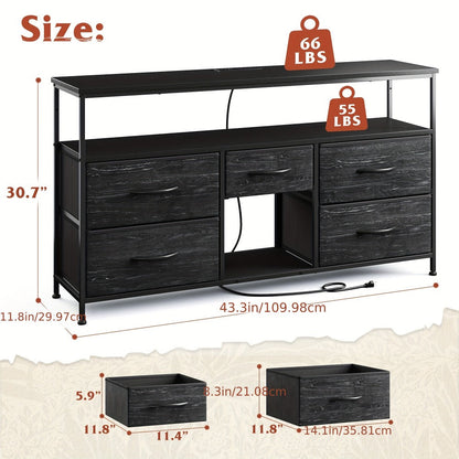 Fabric TV Stand, Media Console Cabinet for Practical Everyday Home Use detail image - detail view 4