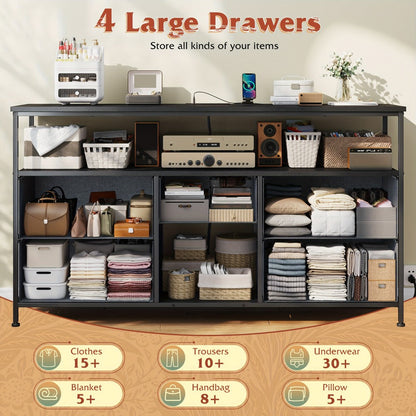 Fabric TV Stand, Media Console Cabinet for Practical Everyday Home Use detail image - detail view 6