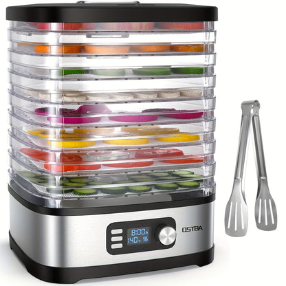 Stackable Food Dehydrator Family with Analog or Digital Controls and Five- or Eight-Tray Model Options