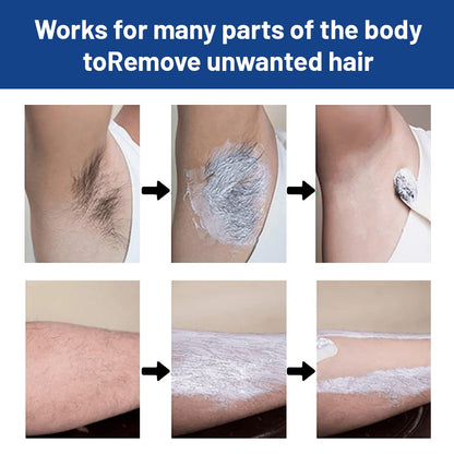 Hair Removal Cream for Men 1.8 oz 50g – Painless Gentle Depilatory for Back Chest Body & Sensitive Areas, Fast-Acting Coarse Hair Dissolving