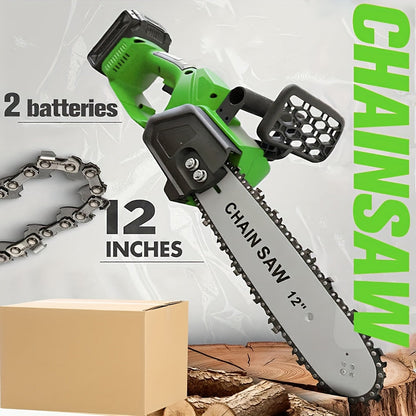 Cordless Chainsaw Brushless Battery for Garden, Patio and Yard Use, with the Listed Configuration