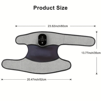Electric Heated Knee Massager 3-in-1, Vibrating Heating Pad for Knee Shoulder Elbow, 5 Temperature Settings 45-65°C