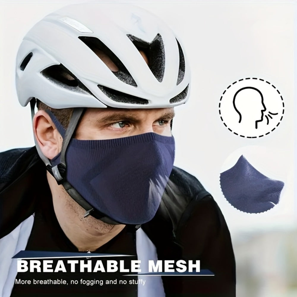 Face Masks & Balaclavas - Half Mask 2 Pack Geometric Print Breathable Neck Cover Ear Hook Unisex for - product detail view 4