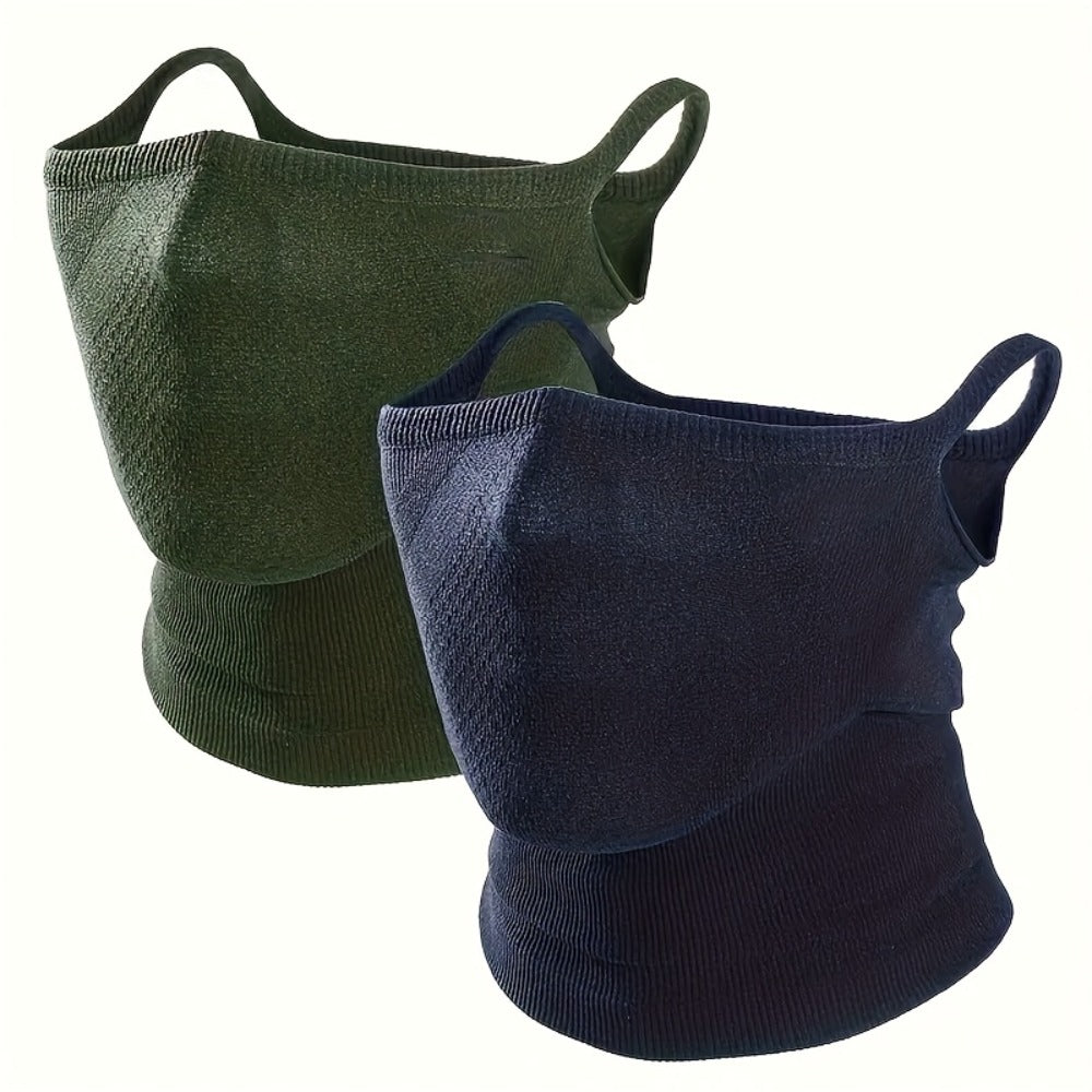 Face Masks & Balaclavas - Half Mask 2 Pack Geometric Print Breathable Neck Cover Ear Hook Unisex for - product detail view 8