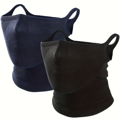 Face Masks & Balaclavas - Half Mask 2 Pack Geometric Print Breathable Neck Cover Ear Hook Unisex for - product detail view 10