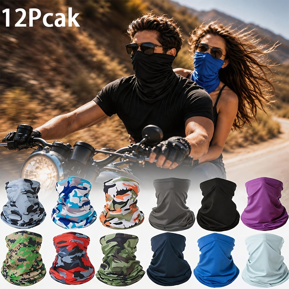 Face Masks & Balaclavas - Mask 12 Pack Unisex UV Sun Protection Windproof Breathable Balaclava Neck - product detail view 3