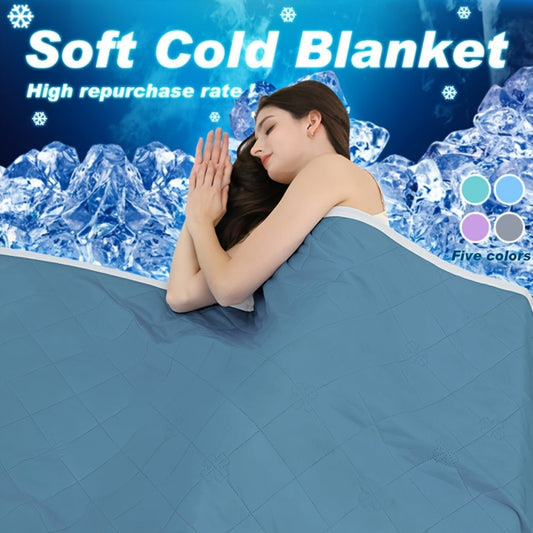 Cooling Blanket for Hot Sleepers, Knit Acrylic Throw Blanket, Breathable Air-Cooled Comforter for Summer