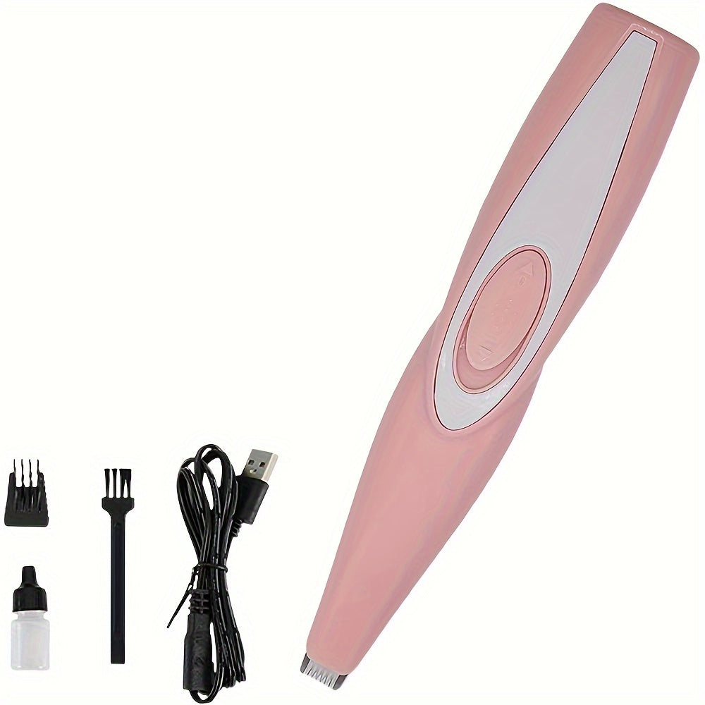 Pet Detail Trimmer Cordless USB Rechargeable – Ceramic Blade Precision Clipper for Dogs Cats Face Paws Ears Eyes Tail