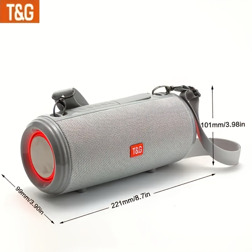 TG537 Portable Bluetooth Speaker with TWS Stereo Pairing, Hands-Free Calling, TF Card & USB Playback