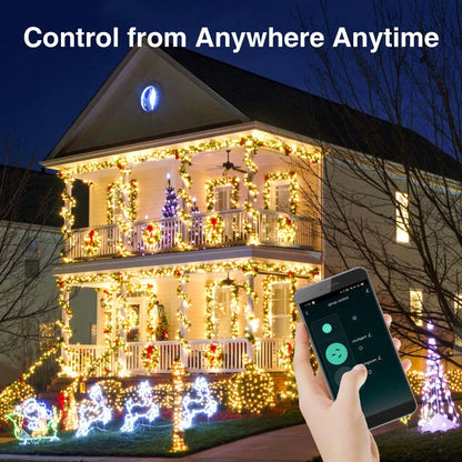 Outdoor Indoor Smart WiFi Plug GHome WP7, Voice & App Control, Works with Alexa & Google Home, Timer Schedule