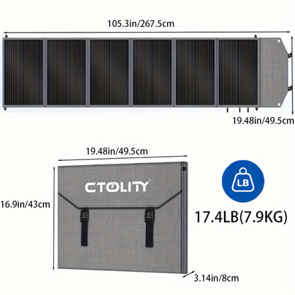Monocrystalline High Power Solar Panel, 400W/200W/100W Portable Solar Panel, Foldable Solar Blanket