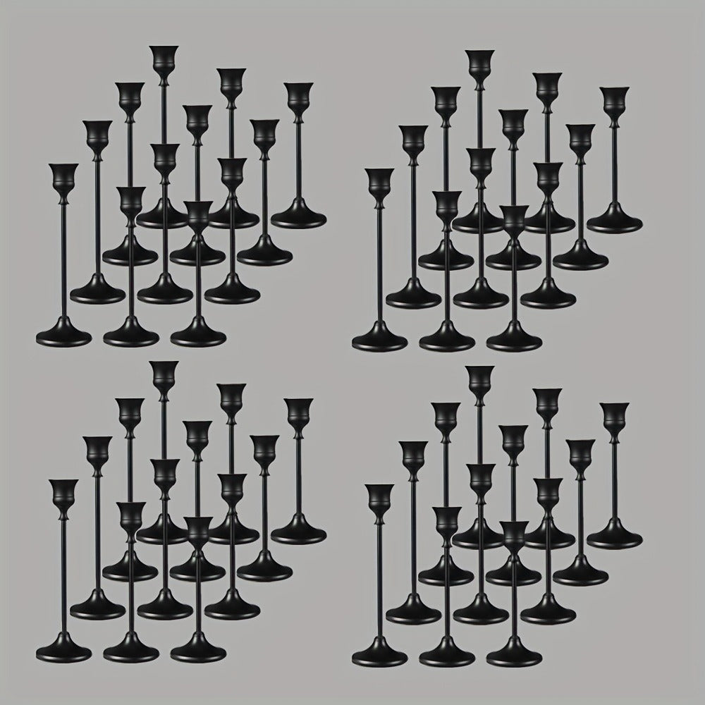 Copper Plated Candlestick Holders Bulk Set for Entryways, Bedrooms and Living Spaces, with the Listed Configuration
