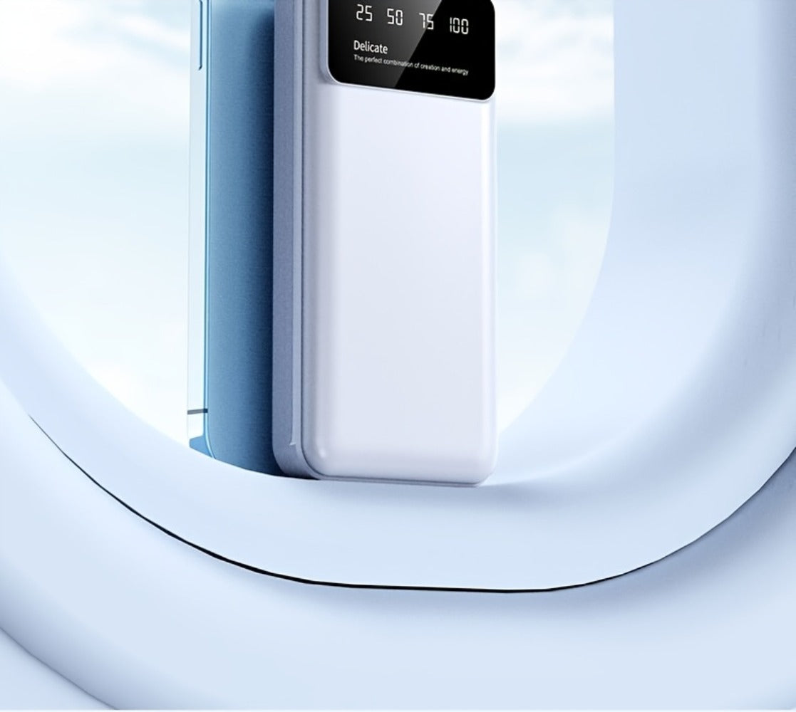 Power Bank 50000mAh with Dual USB Ports, Digital Battery Display and Three Color Options for Travel