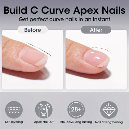 Clear Builder Gel HEMA-Free 5-in-1 2pcs 1.35oz – Nail Extension Strengthener Apex Construction Art Sealing & Repair | Soak-Off UV LED 28+