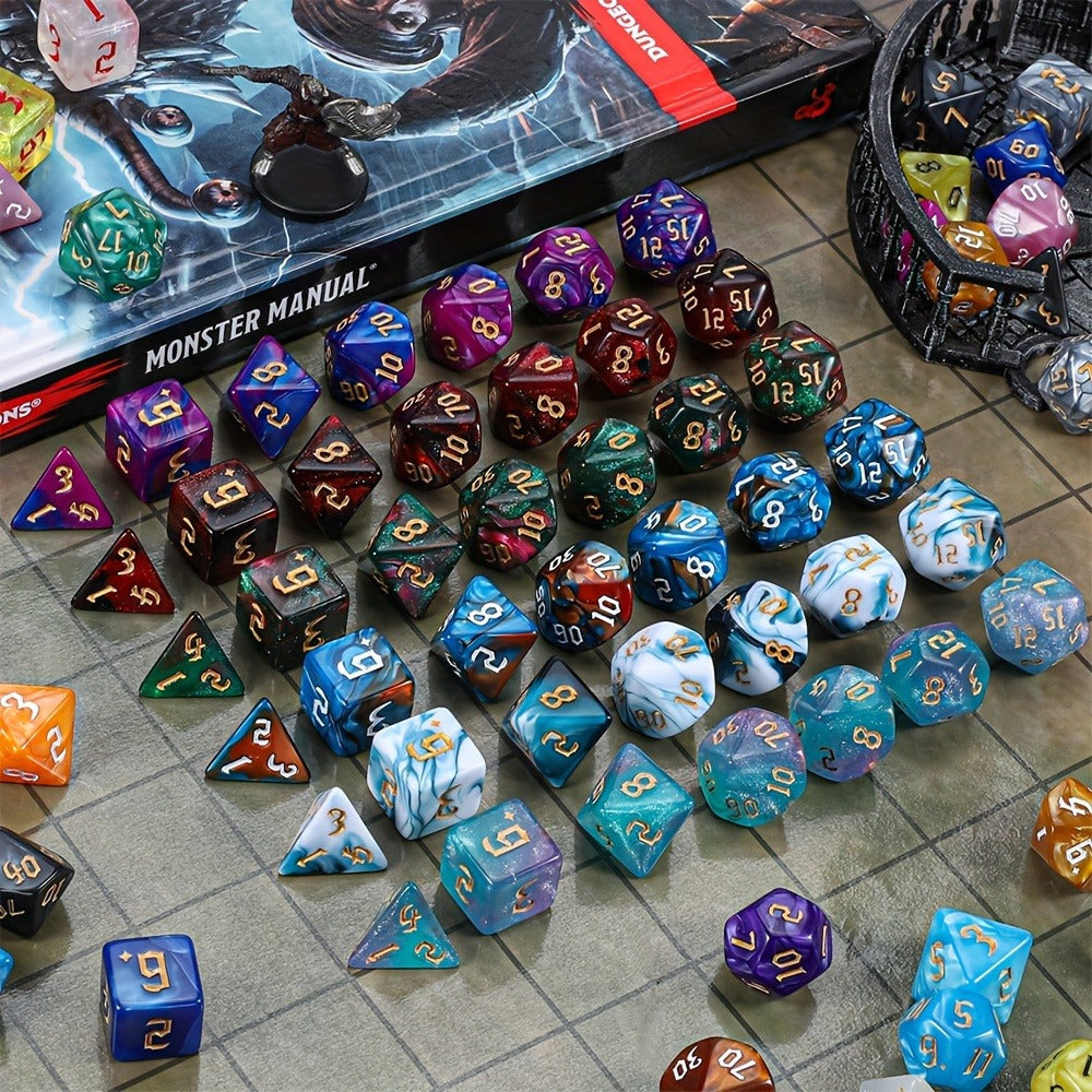 DND Dice Set 182pcs 26 Colors with the Listed Color, Size or Set Options for Everyday Use, with Listed Configuration
