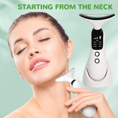 7-in-1 Neck Beauty Device with Base – Multi-Functional Skincare Tool, USB Rechargeable, Anti-Aging Neck Firming & Lifting