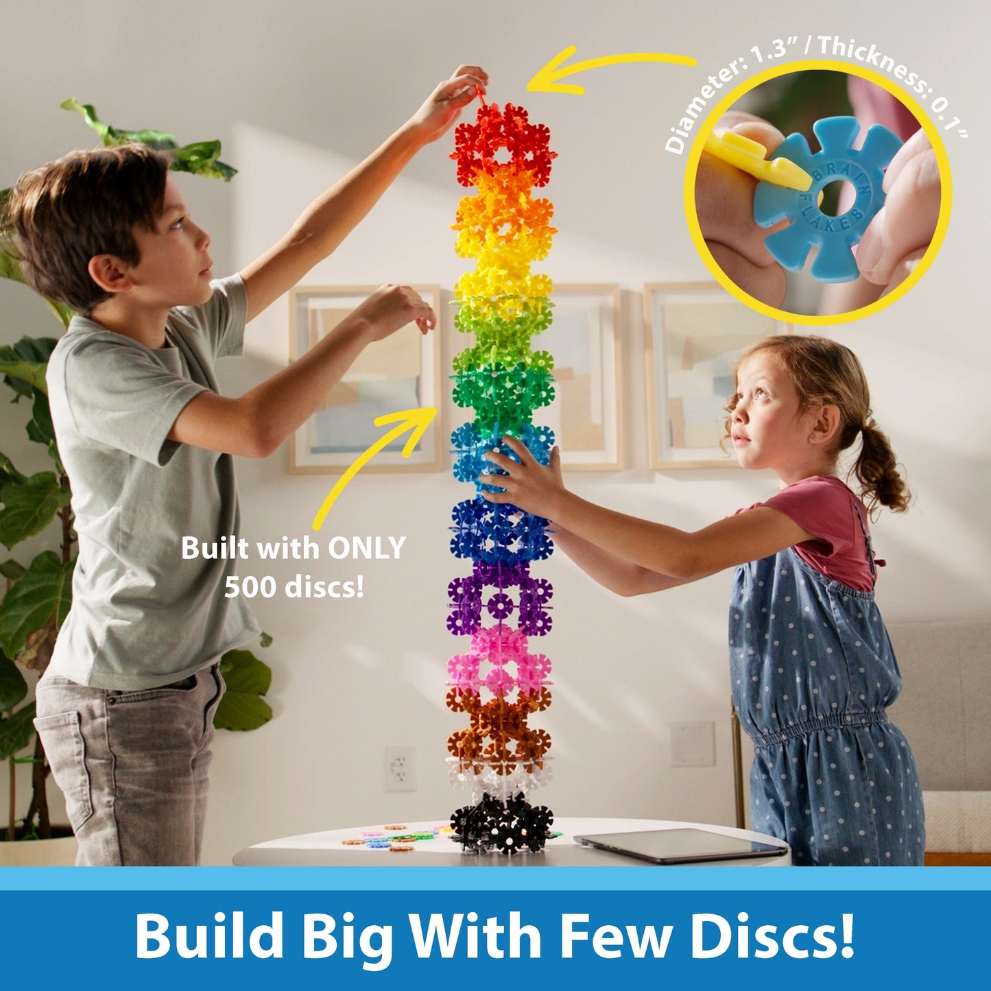 Brain Flakes Interlocking Disc Building Set 500 Pcs with the Listed Color, Size or Set Options for Everyday Use