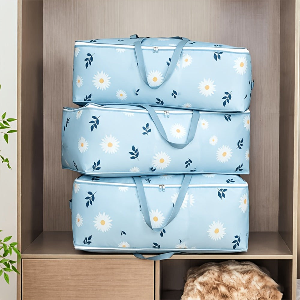 Under Bed Storage Bags 6pcs 140L – Large Capacity Foldable Organizer Bags for Clothes Blankets Bedding, Space Saving Underbed Storage