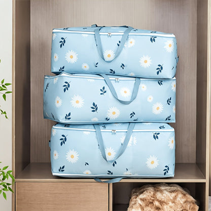 Under Bed Storage Bags 6pcs 140L – Large Capacity Foldable Organizer Bags for Clothes Blankets Bedding, Space Saving Underbed Storage