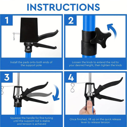 Adjustable Steel Support Rods for Drywall & Cabinet Installation, Extendable Construction Support Poles 19.7"-45.3" / 45"-114"