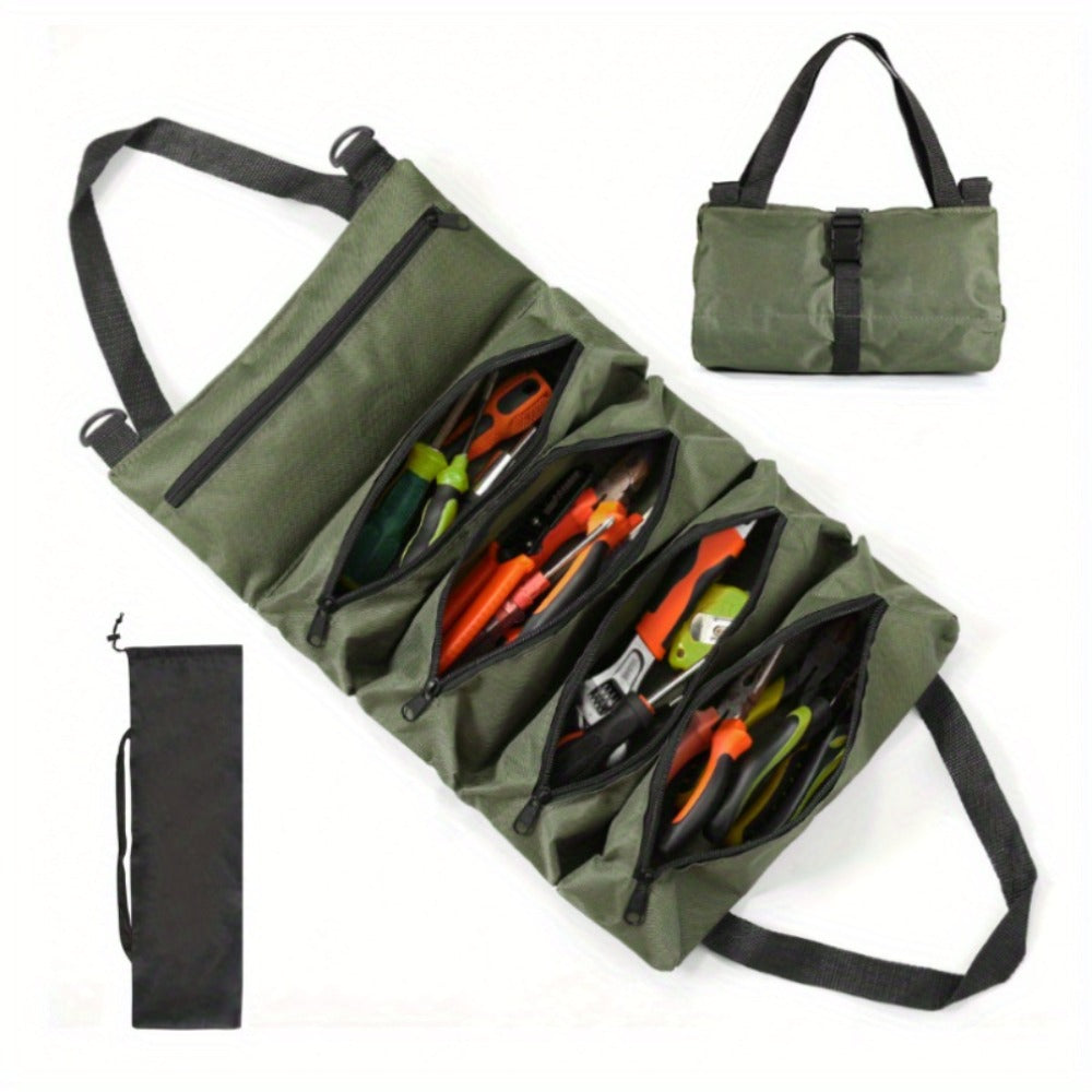 Collapsible Tool Bag Organizer for Hardware Storage | Foldable Tool Kit Bag for Carpentry Electricians Automotive Repairs Outdoor | Portable