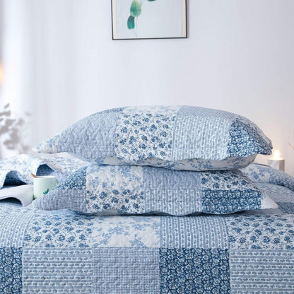 Floral Quilt Set Lightweight Bedspread Coverlet 2 or 3-Piece, All Season Hypoallergenic Breathable Paisley Patchwork Print Quilt for Bedroom