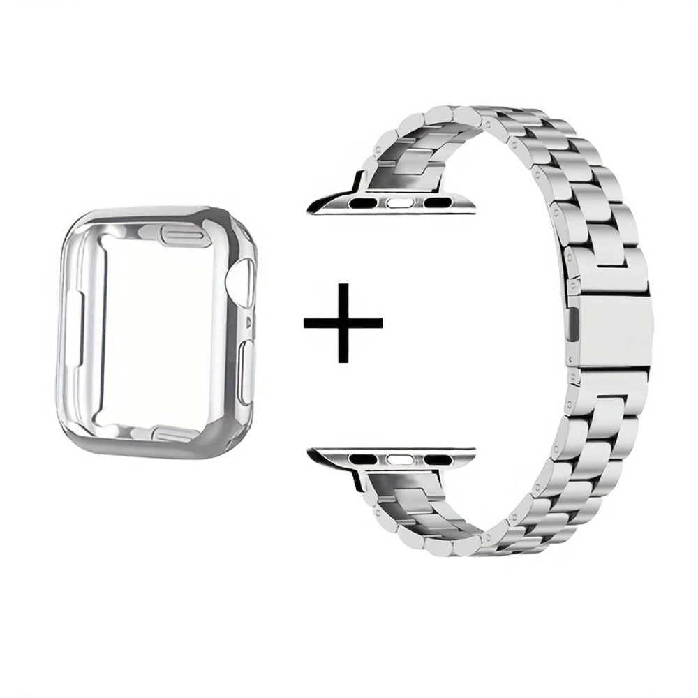 Slim Waist Apple Watch Steel Band & Half Shell Case 3-Piece Set for an Everyday Personal Care Routine