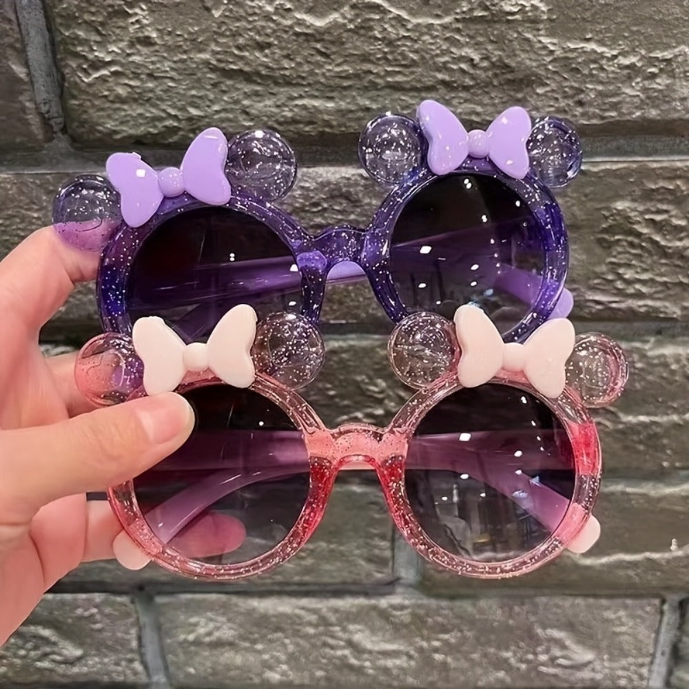 Fashion Accessories - Rhinestone Bow Glasses Lightweight Eyewear Stage Performance Photo Shoot - product detail view 2