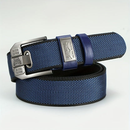 Fashion Belt - No-Hole Sliding Buckle Unisex Alloy Square Buckle Ratchet Adjustable - product detail view 12