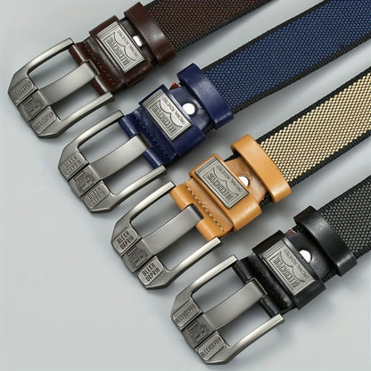 Fashion Belt - No-Hole Sliding Buckle Unisex Alloy Square Buckle Ratchet Adjustable - product detail view 13