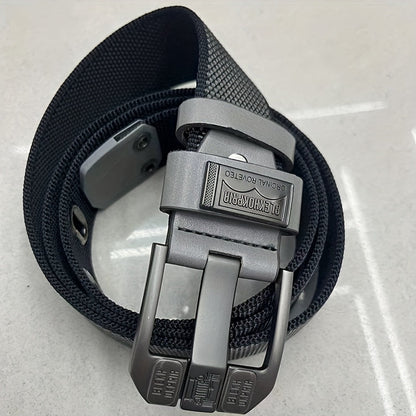 Fashion Belt - No-Hole Sliding Buckle Unisex Alloy Square Buckle Ratchet Adjustable - product detail view 20