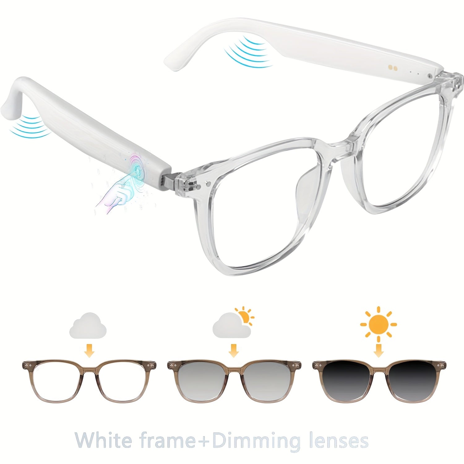 Fashion Sunglasses - Bluetooth Glasses Smart Audio Photochromic Lenses Anti Blue Light - product detail view 20