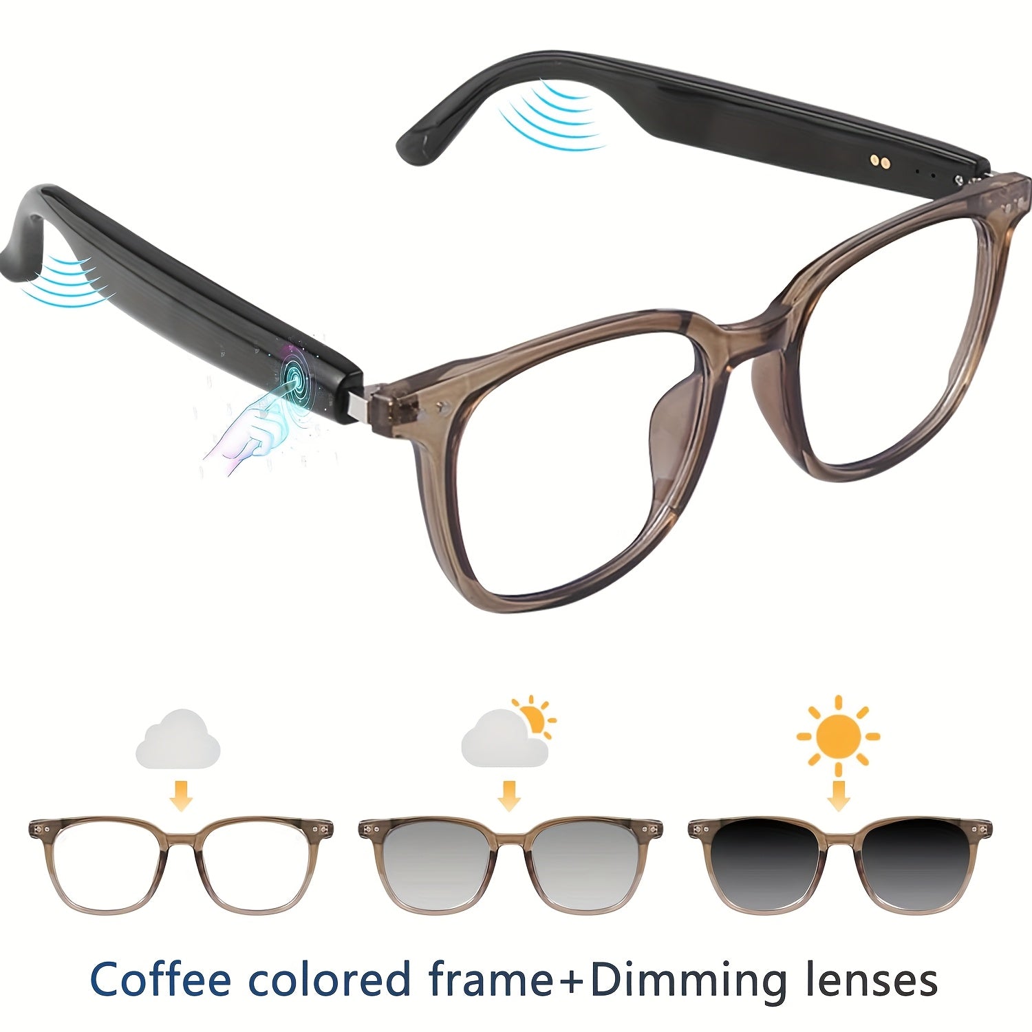 Fashion Sunglasses - Bluetooth Glasses Smart Audio Photochromic Lenses Anti Blue Light - product detail view 22