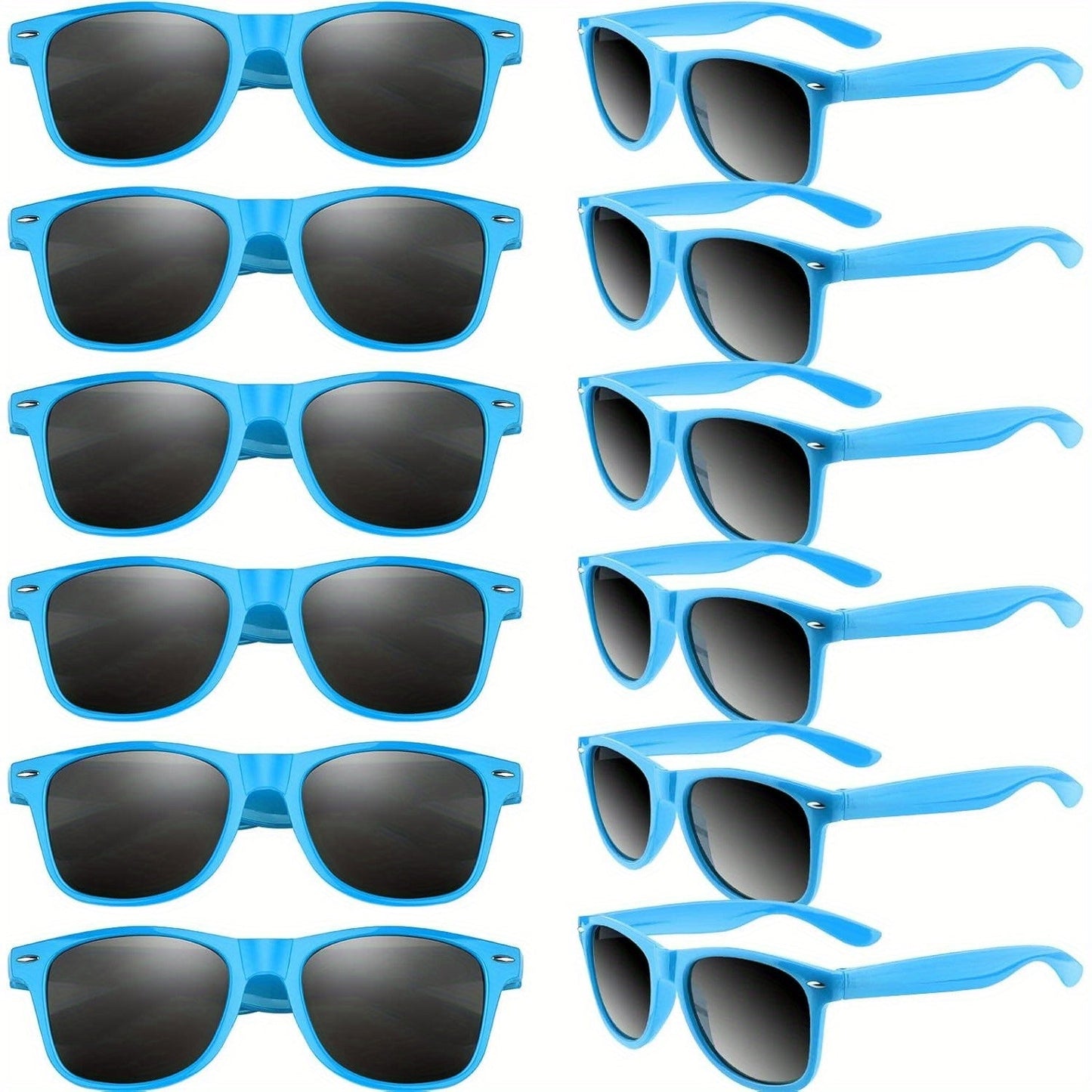Fashion Sunglasses - Neon 12 Pack Bulk UV400 Polarized Favors - Colorful Shades for Beach Pool - product detail view 17