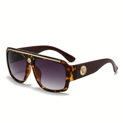 Fashion Sunglasses - Oversized Square Glasses Cyberpunk Extra Large 139mm+ Frame with Gold - product detail view 23