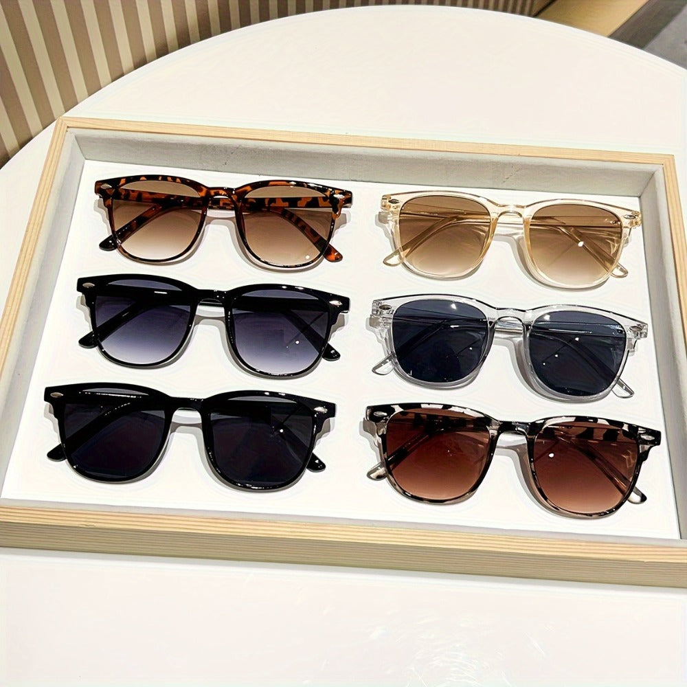 Fashion Sunglasses - Round 6 Pack Small Retro Frame Mixed Color Assorted Unisex - European - product detail view 3