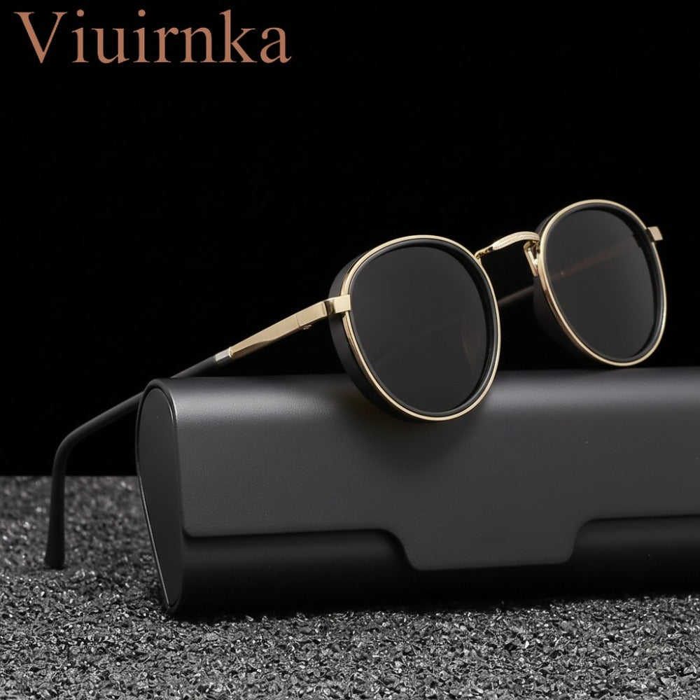 Fashion Sunglasses - Round Metal Polarized Unisex TAC Lens UV Protection, Lightweight Durable - product detail view 20