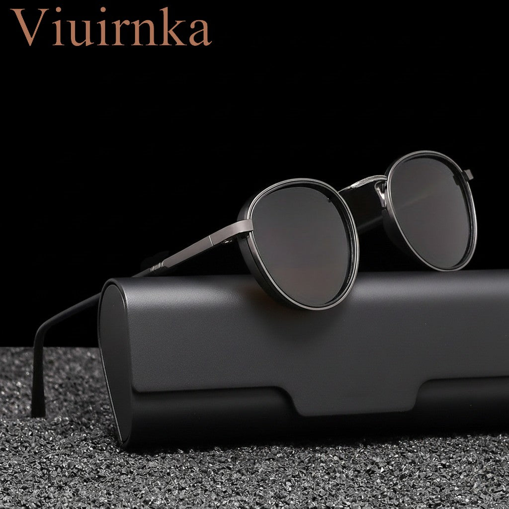 Fashion Sunglasses - Round Metal Polarized Unisex TAC Lens UV Protection, Lightweight Durable - product detail view 27